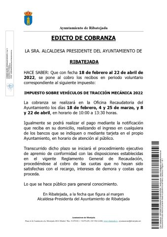 Edicto de Cobranza IVTM 2022